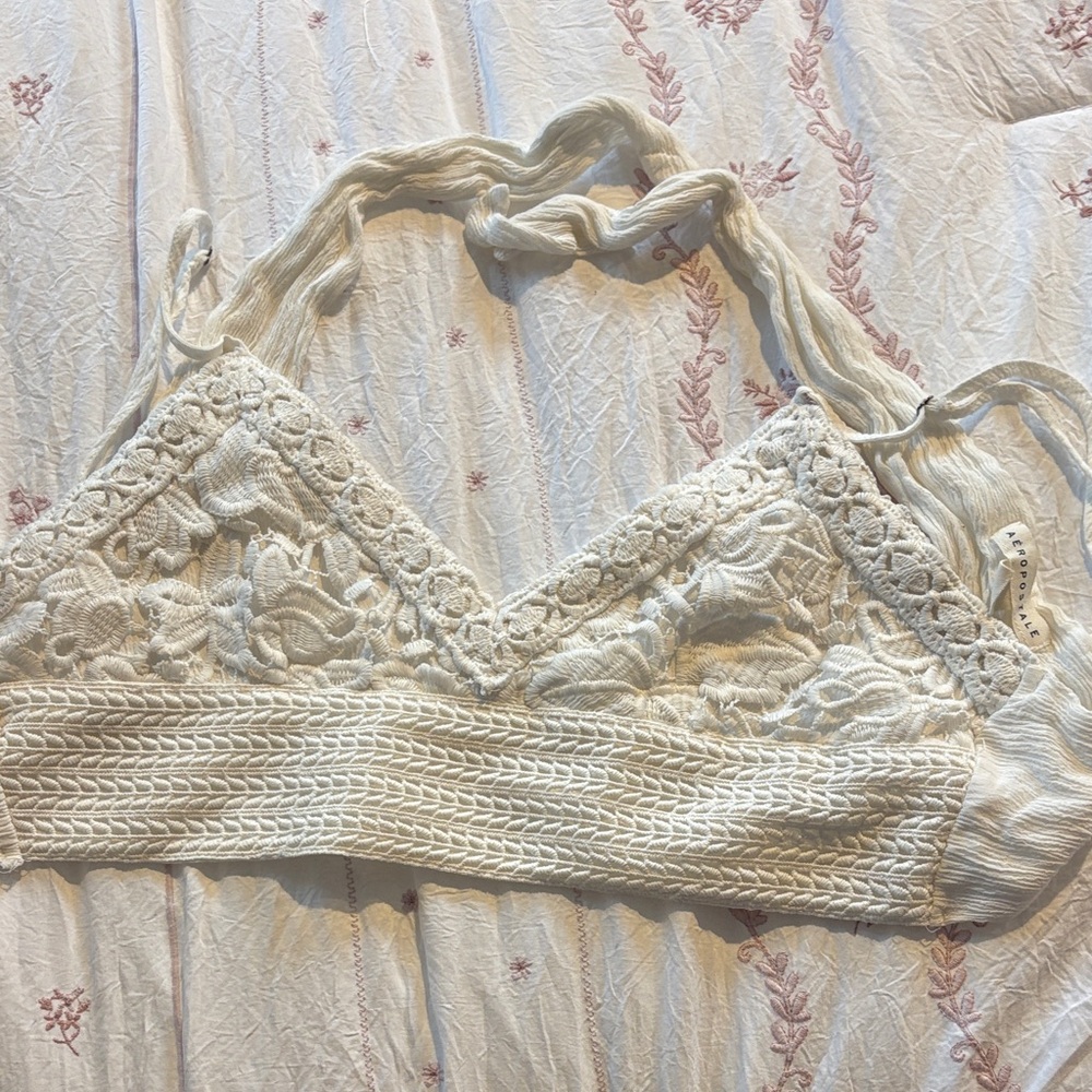 Aeropostale Lace Bralette - White